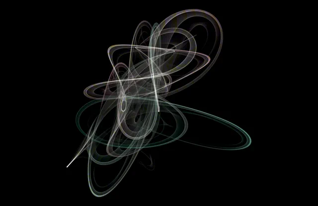 “Twisted Mind”, Cosmic Signature #000025: Orbit Ribbons structure, Solar Mono palette, spectral class G